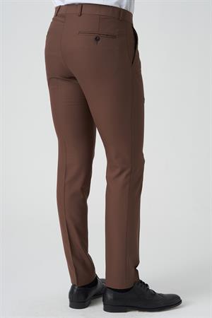 White Stone Alverca do Ribatejo P1028 Slim Fit Kumaş Pantolon Kahve 