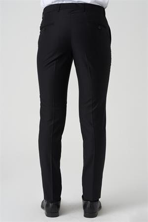 White Stone Amadora P1029 Slim Fit Düz Kumaş Pantolon Siyah