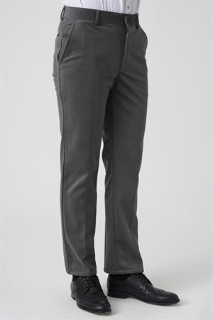 White Stone Amora P1031 Slim Fit Pamuklu Kadife Pantolon A.Gri