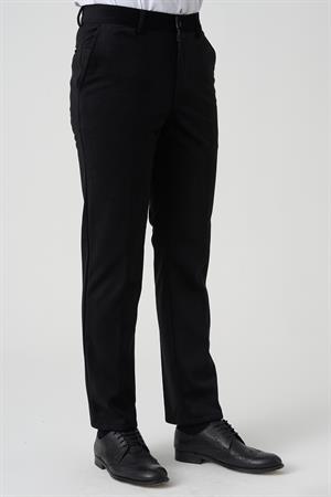 White Stone Amora P1031 Slim Fit Pamuklu Kadife Pantolon Siyah