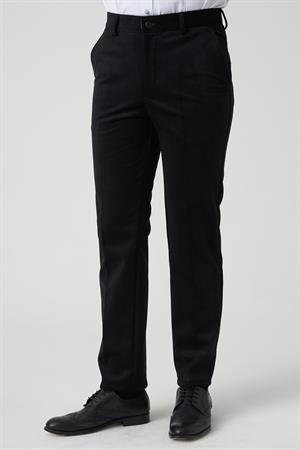White Stone Amora P1031 Slim Fit Pamuklu Kadife Pantolon Siyah