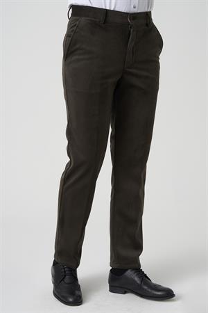 White Stone Amora P1031 Slim Fit Pamuklu Kadife Pantolon A.Haki 