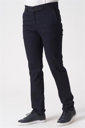 Lacivert Slim Fit Esnek Likralı Pamuklu Kumaş Pantolon