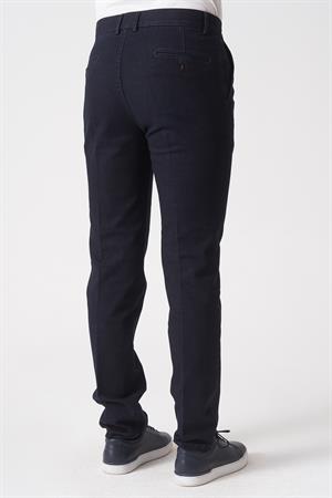 Lacivert Slim Fit Esnek Likralı Pamuklu Kumaş Pantolon