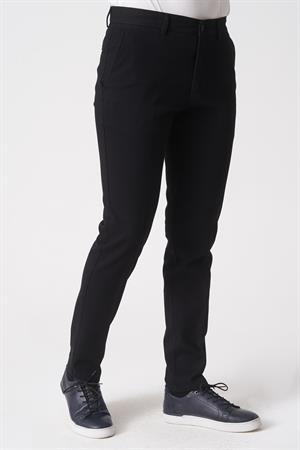 Siyah Slim Fit Pamuklu Chino Pantolon