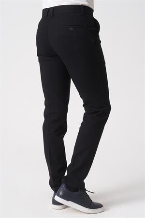 Siyah Slim Fit Pamuklu Chino Pantolon