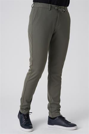 White Stone Barreiro P1036 Slim Fit Twis Bağcıklı Likralı Jogger Pantolon Haki
