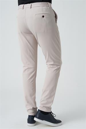 	White Stone Barreiro P1036 Slim Fit Twis Bağcıklı Likralı Jogger Pantolon Bej