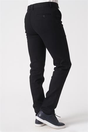 White Stone Salvador P1039 Zümrüt Likralı Pamuklu Slim Fit Chino Pantolon  Siyah