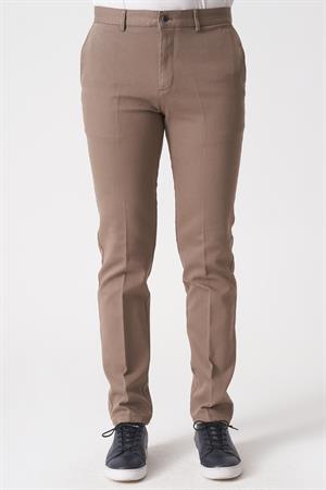 White Stone Salvador P1039 Zümrüt Likralı Pamuklu Slim Fit Chino Pantolon Camel