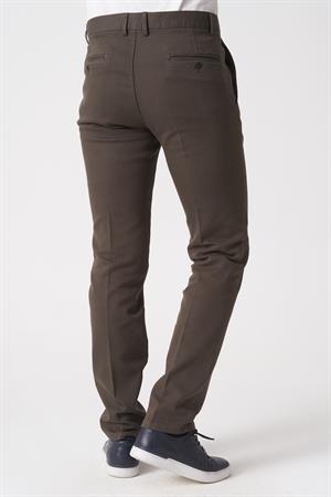 White Stone Salvador P1039 Zümrüt Likralı Pamuklu Slim Fit Chino Pantolon Haki