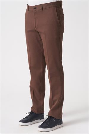 White Stone Salvador P1039 Zümrüt Likralı Pamuklu Slim Fit Chino Pantolon  Kahve
