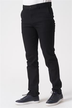 White Stone Salvador P1039 Zümrüt Likralı Pamuklu Slim Fit Chino Pantolon  Siyah