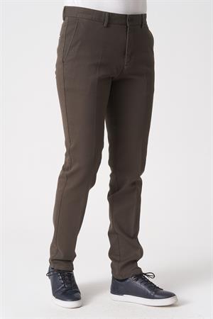 White Stone Salvador P1039 Zümrüt Likralı Pamuklu Slim Fit Chino Pantolon Haki