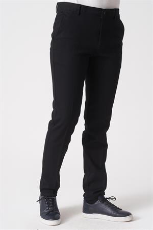 White Stone Salvador P1039 Zümrüt Likralı Pamuklu Slim Fit Chino Pantolon  Siyah