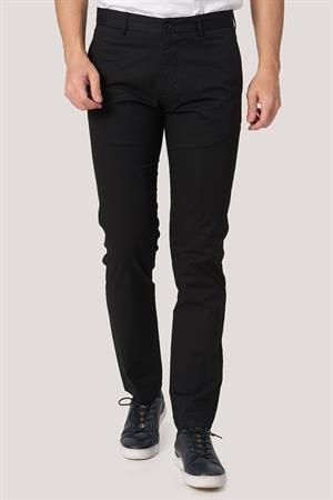 WHİTE STONE  2025-k  P1046 ZAHA GABARDIN KETEN PANTOLON    SİYAH
