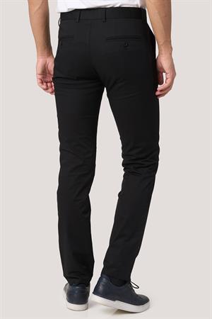 WHİTE STONE  2025-k  P1046 ZAHA GABARDIN KETEN PANTOLON    SİYAH
