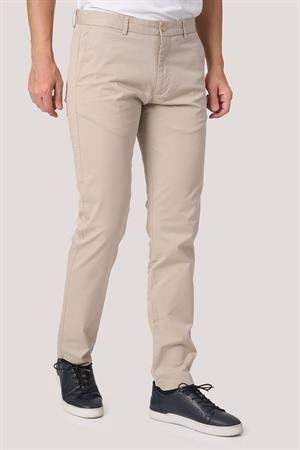WHİTE STONE  2025-k  P1046 ZAHA GABARDIN KETEN PANTOLON    BEJ