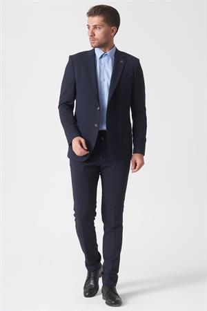 Lacivert Normal Fit Ceketli Jogger Pantolonlu Spor Kullanım Smart Street Takım Elbise