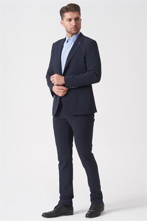 Lacivert Normal Fit Ceketli Jogger Pantolonlu Spor Kullanım Smart Street Takım Elbise