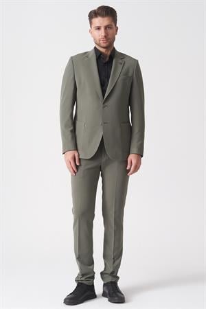 Açık Yeşil Slim Fit Ceketli Jogger Pantolonlu Spor Kullanım Smart Street Takım Elbise