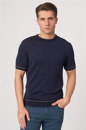WHİTE STONE  2025-Y  25050 O YAKA FİTİLLİ TSHIRT    LACİ