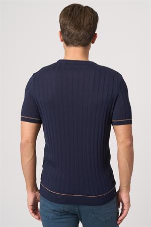 WHİTE STONE  2025-Y  25050 O YAKA FİTİLLİ TSHIRT    LACİ