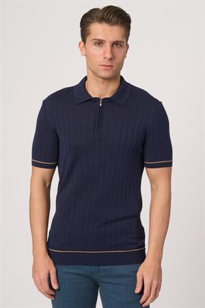 WHİTE STONE  2025-Y  25055  POLA YAKA FERMUARLI TSHIRT    LACİ