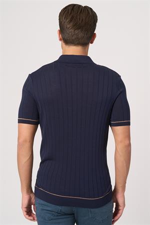 WHİTE STONE  2025-Y  25055  POLA YAKA FERMUARLI TSHIRT    LACİ