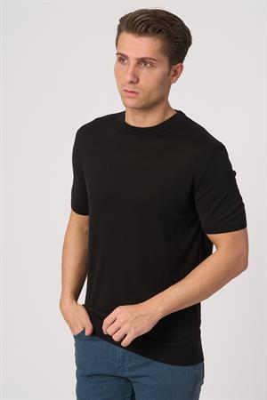WHİTE STONE  2025-Y  25255 O YAKA BASIC  TSHIRT    SİYAH