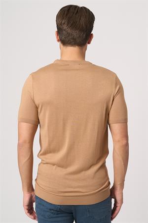 WHİTE STONE  2025-Y  25255 O YAKA BASIC  TSHIRT    VİZON
