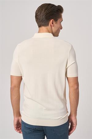 WHİTE STONE  2025-Y  25280 RAYON  O YAKA DÜĞM. TSHIRT    BEYAZ