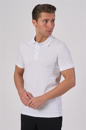 WHİTE STONE  2025-Y  2570-Y POLA YAKA TSHIRT    BEYAZ