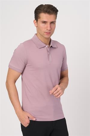 WHİTE STONE  2025-Y  2570-Y POLA YAKA TSHIRT    GÜL