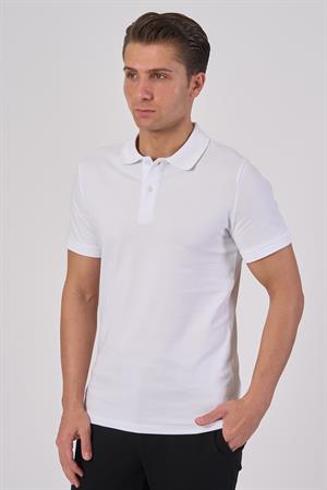 WHİTE STONE  2025-Y  2570-Y POLA YAKA TSHIRT    BEYAZ