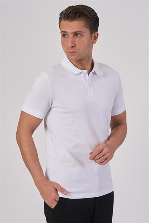WHİTE STONE  2025-Y  2570-Y POLA YAKA TSHIRT    BEYAZ