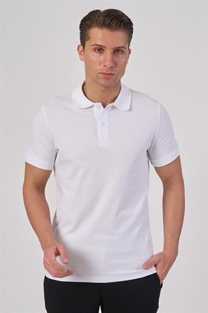WHİTE STONE  2025-Y  2570-Y POLA YAKA TSHIRT    BEYAZ