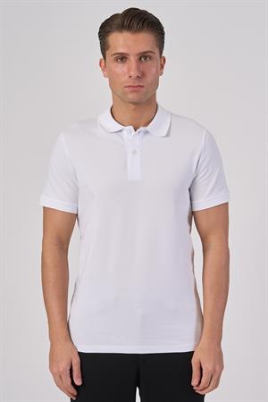 WHİTE STONE  2025-Y  2570-Y POLA YAKA TSHIRT    BEYAZ