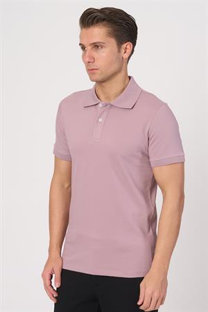 WHİTE STONE  2025-Y  2570-Y POLA YAKA TSHIRT    GÜL