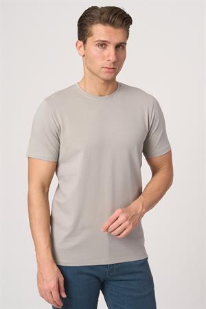 WHİTE STONE  2025-Y  2576  BİSİKLET YAKA TSHIRT    A.GRİ