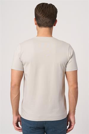 WHİTE STONE  2025-Y  2576  BİSİKLET YAKA TSHIRT    GÜMÜŞ