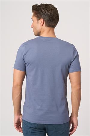 WHİTE STONE  2025-Y  3076  BİSİKLET YAKA TSHIRT    İNDİGO
