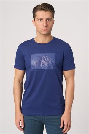 WHİTE STONE  2025-Y  3115  BİSİKLET YAKA TSHIRT    NAVY