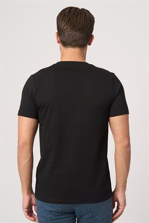 WHİTE STONE  2025-Y  3115  BİSİKLET YAKA TSHIRT    SİYAH