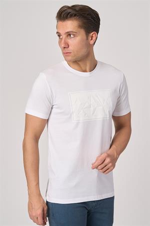 WHİTE STONE  2025-Y  3115  BİSİKLET YAKA TSHIRT    BEYAZ