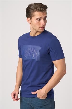 WHİTE STONE  2025-Y  3115  BİSİKLET YAKA TSHIRT    NAVY