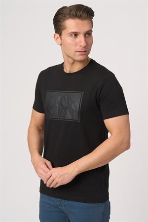 WHİTE STONE  2025-Y  3115  BİSİKLET YAKA TSHIRT    SİYAH