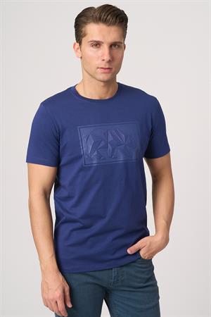 WHİTE STONE  2025-Y  3115  BİSİKLET YAKA TSHIRT    NAVY