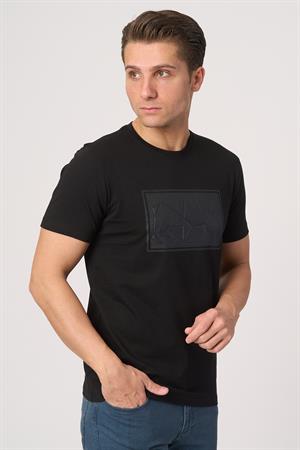 WHİTE STONE  2025-Y  3115  BİSİKLET YAKA TSHIRT    SİYAH