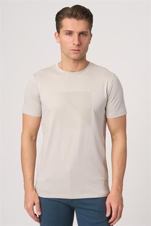 WHİTE STONE  2025-Y  3117  BİSİKLET YAKA TSHIRT    GRİ